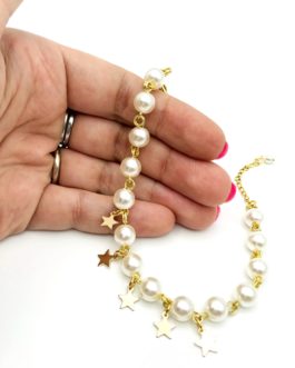 Bracciale perle con stelle