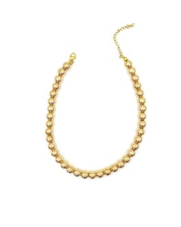 Choker perle dorate/silver