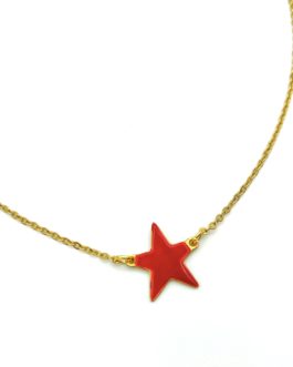 Collana con stella rossa
