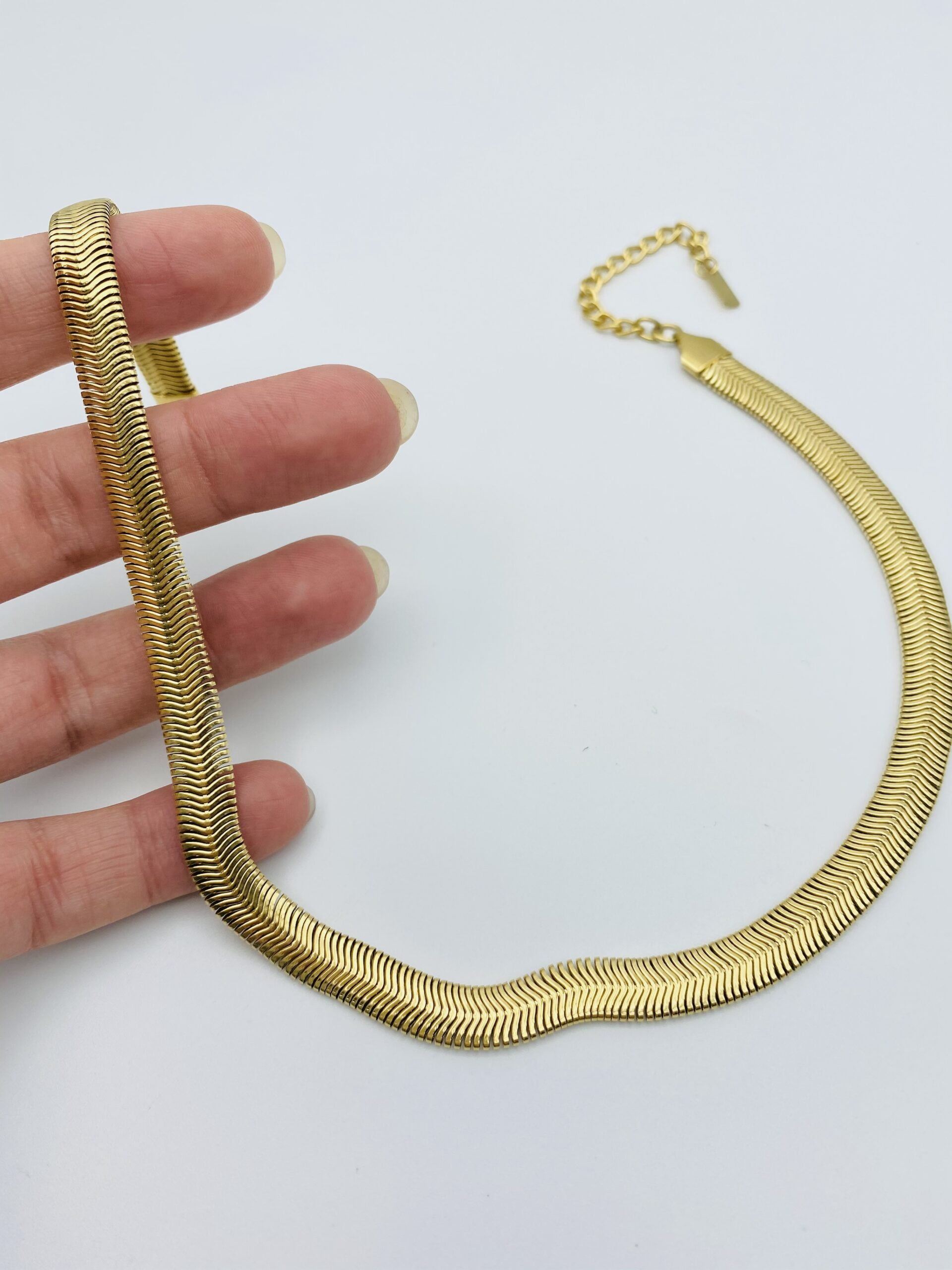 Set Di 2 Collane Flessibili A Forma Di Serpente – Oro E Argento, Lunghezza 90 Cm, Regalo Pasqua E San Valentino